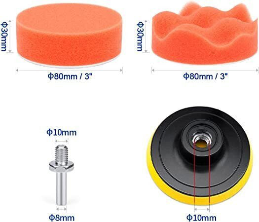22pcs Set Polishing Polishing Sponge Cordless Screwdriver Polishing Pads Polishing Attachment For Car