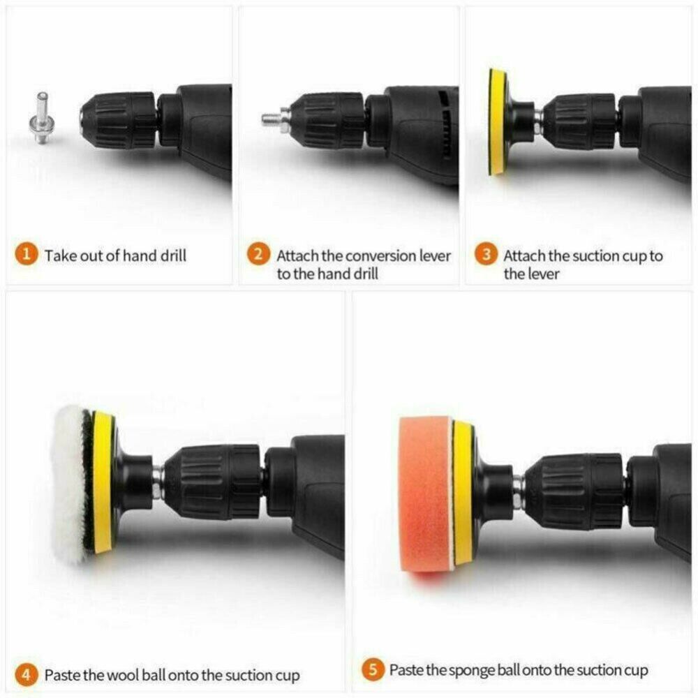 22pcs Set Polishing Polishing Sponge Cordless Screwdriver Polishing Pads Polishing Attachment For Car